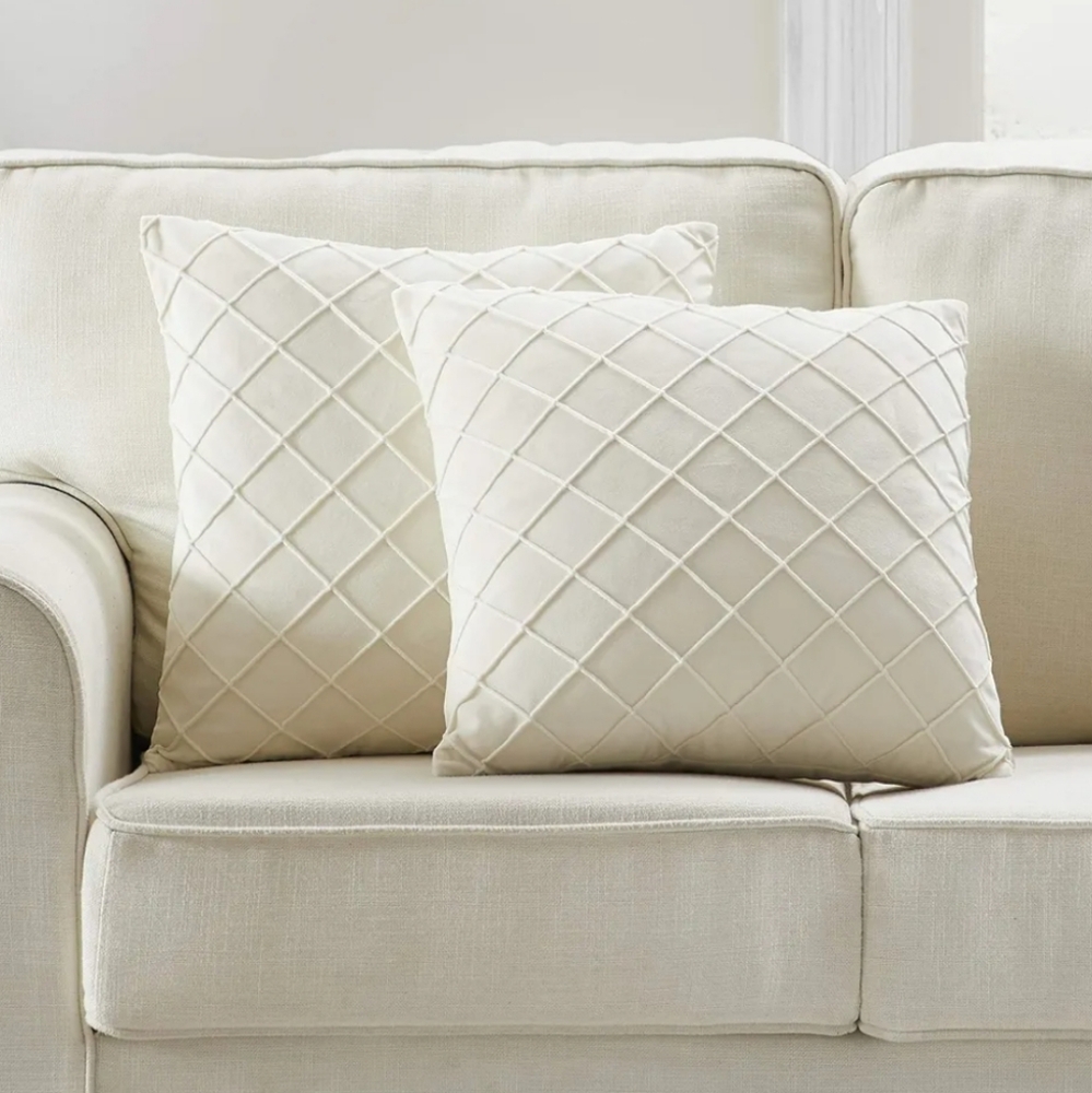 Gorgeous Cream Decorative Throw Pillow Covers (2)